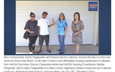 Nā Hale O Maui Completes Kahoma, Lahaina Affordable Housing Project